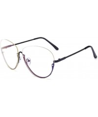 Oversized Fashion Oversized Rimless Sunglasses Women Clear Lens Glasses - A - CN18SCT8HMI $9.20