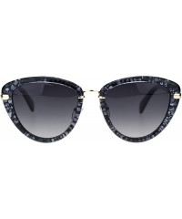 Cat Eye Polarized Womens Elegant Chic Designer Style Cat Eye Sunglasses - Black Reptile Smoke - CJ18TW7ILAN $12.77