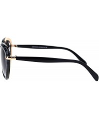 Cat Eye Polarized Womens Elegant Chic Designer Style Cat Eye Sunglasses - Black Reptile Smoke - CJ18TW7ILAN $12.77