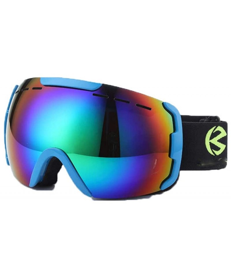 Goggle Snowboarding men's skiing glasses- climbing goggles double anti-fog and windproof mirror snow mirror - D - C818RZKMAAD...