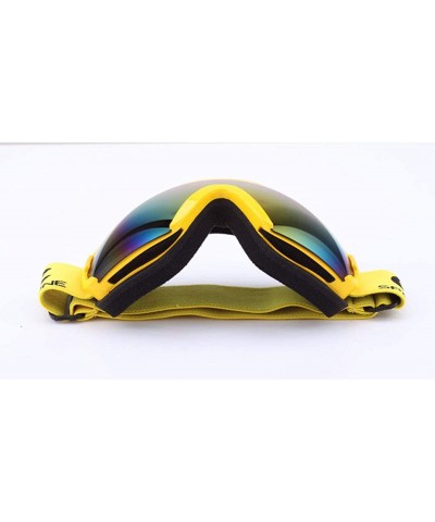 Goggle Snowboarding men's skiing glasses- climbing goggles double anti-fog and windproof mirror snow mirror - D - C818RZKMAAD...