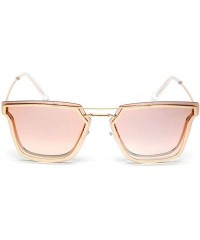 Rimless Square Personality Glasses Sunglasses Men Sunglasses Acrylic Lenses - Pink - CZ18UXA0RKY $14.01