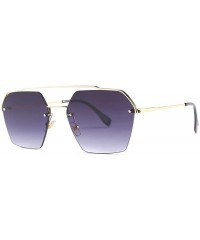 Semi-rimless 2020 Fashion Semi-RimlStyle Rivets Sunglasses Women Gradient Sun Glasses Oculos De Sol 25034 - C1 - CU197Y6TDIA ...
