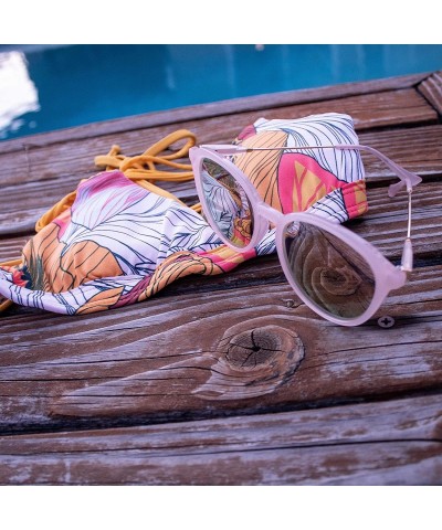 Oversized Sunglasses - 100% UVA & UVB protection - Venice-pink - CQ18RHRD3RA $25.06