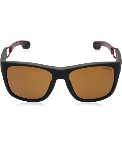 Rectangular 4007/S Sunglasses CA4007S-0DLD-K1-5618 - Matte Green Military Frame- Brown Gold Sp Lenses - CO18IC96C8L $54.33