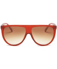 Square Women Retro Big Frame Sunglasses Fashion Brand Design Men Goggle UV400 - Red - CN18RGQX2W4 $22.13