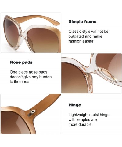 Oversized Oversized Sunglasses for Women - Extra Large Frame Polarized UV400 Lens Classic Fashion Sun Eye Glasses - C7199X0KT...