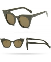 Cat Eye Oversized Sunglasses Vintage Polarized Glasses - E - CR18S6TSWC2 $9.68