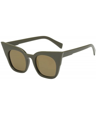 Cat Eye Oversized Sunglasses Vintage Polarized Glasses - E - CR18S6TSWC2 $9.68