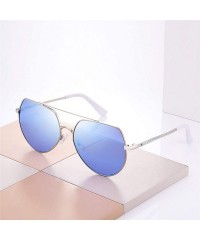 Aviator Unisex Aviator Sunglasses Polarized Sun Glasses For Men or Women - Blue - CK18WTO08TZ $22.06