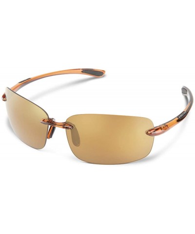 Sport Topline Polarized Sunglasses in Translucent Brown with Sienna Mirror Lenses 65mm - C518NRYDOSI $83.55