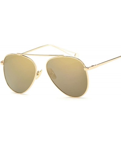 Oversized Vintage Sunglasses Women Brand Designer Pink Mirror Sun Glasses Ladies Female 6 - 5 - CZ18YZWKIUC $11.54