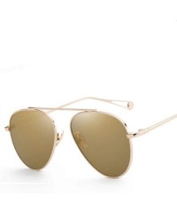 Oversized Vintage Sunglasses Women Brand Designer Pink Mirror Sun Glasses Ladies Female 6 - 5 - CZ18YZWKIUC $11.54