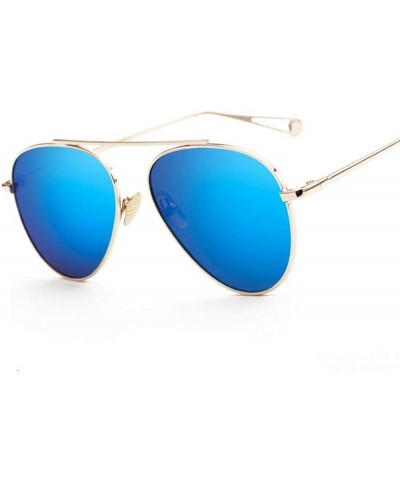 Oversized Vintage Sunglasses Women Brand Designer Pink Mirror Sun Glasses Ladies Female 6 - 5 - CZ18YZWKIUC $11.54