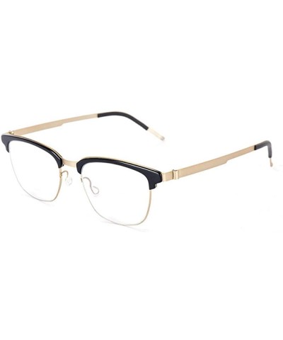 Oval Resin female sunglasses decorative glasses simple ladies sunglasses-black gold - CS1983D0GSI $100.68