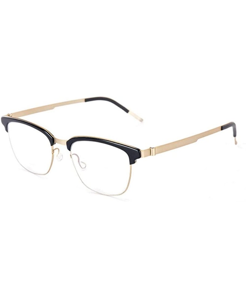 Oval Resin female sunglasses decorative glasses simple ladies sunglasses-black gold - CS1983D0GSI $55.04