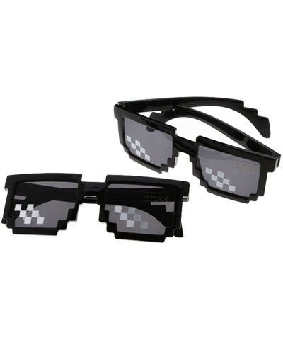 Rectangular Mosaic Glasses Deal With It 8 Bit Pixel MLG Shades Unisex Sunglasses Toy - Style C - C618CLYZ59X $18.44