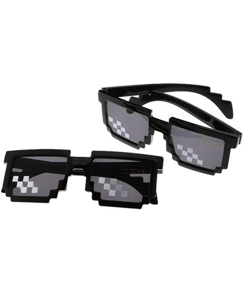 Rectangular Mosaic Glasses Deal With It 8 Bit Pixel MLG Shades Unisex Sunglasses Toy - Style C - C618CLYZ59X $18.68