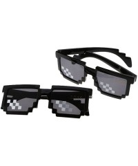 Rectangular Mosaic Glasses Deal With It 8 Bit Pixel MLG Shades Unisex Sunglasses Toy - Style C - C618CLYZ59X $18.68