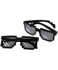 Rectangular Mosaic Glasses Deal With It 8 Bit Pixel MLG Shades Unisex Sunglasses Toy - Style C - C618CLYZ59X $8.85