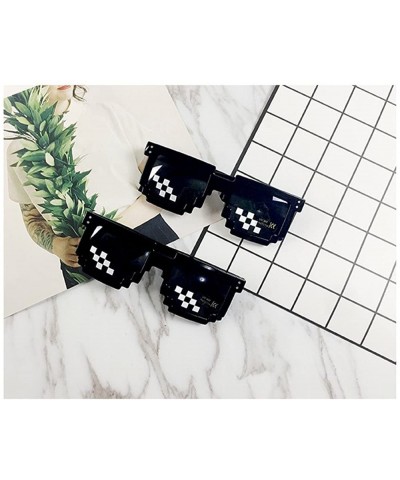 Rectangular Mosaic Glasses Deal With It 8 Bit Pixel MLG Shades Unisex Sunglasses Toy - Style C - C618CLYZ59X $8.85