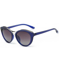 Cat Eye Cat-Eye Shades Classic Polarized Sunglasses Ultra Thin 100% UV Protection 400 for Women & Girls - Blue - C718WIK705M ...