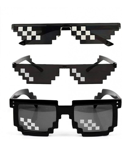 Rectangular Mosaic Glasses Deal With It 8 Bit Pixel MLG Shades Unisex Sunglasses Toy - Style C - C618CLYZ59X $18.68