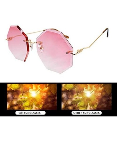 Sport Women Hipster Polygon Sunglasses UV400 Metal Frame Eyewear - nk - CR19C4G9900 $9.58