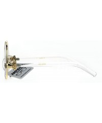 Butterfly Nerd Clear Lens Metal Rim Butterfly Swan Drop Temple Eye Glasses - Gold - CG186USGLQS $14.63
