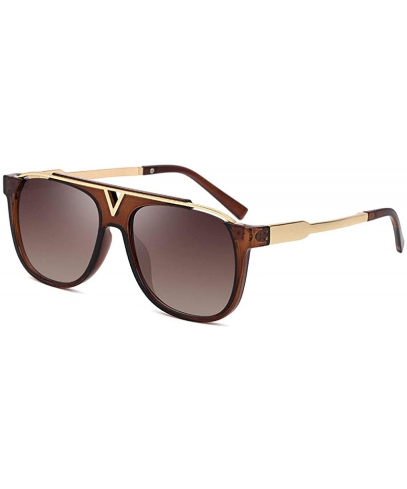 Oversized Retro Pilot Sunglasses For Men and Women Oversized Classic Sunglasses UV400 Protection - 5 - CD190GGLT5H $29.34