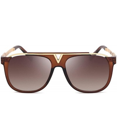 Oversized Retro Pilot Sunglasses For Men and Women Oversized Classic Sunglasses UV400 Protection - 5 - CD190GGLT5H $29.34
