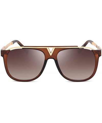 Oversized Retro Pilot Sunglasses For Men and Women Oversized Classic Sunglasses UV400 Protection - 5 - CD190GGLT5H $14.08