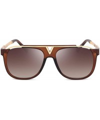 Oversized Retro Pilot Sunglasses For Men and Women Oversized Classic Sunglasses UV400 Protection - 5 - CD190GGLT5H $29.34