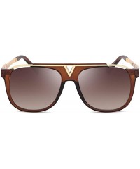 Oversized Retro Pilot Sunglasses For Men and Women Oversized Classic Sunglasses UV400 Protection - 5 - CD190GGLT5H $14.08