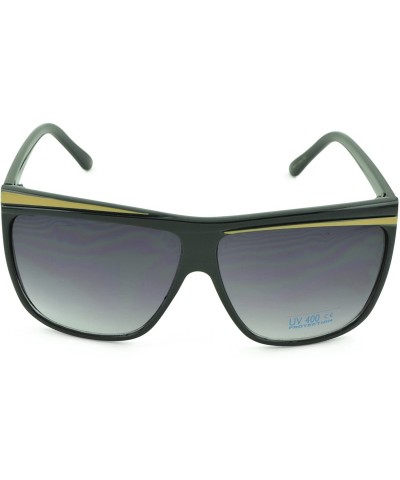 Oversized Unisex Modern Bold Fashion UV Lens Sunglasses in Assorted Colors - Orange Accent - CS129KC0C8F $17.60
