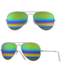 Aviator Corning natural glass lenses metal frame aviator sunglasses for men women - CV184GIAW36 $25.55