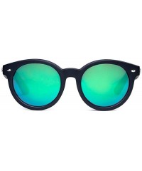 Aviator Sunglasses Women Polarized Fashion Sun Glasses Retro Round Polarized Lens Blue - Black - C818YLYHZ5G $14.08
