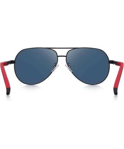 Aviator Men Vintage Aluminum Polarized Sunglasses for Men Womens Polarized Mirror with Case - Red Mirror - C018XSI3S30 $12.79