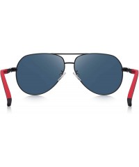 Aviator Men Vintage Aluminum Polarized Sunglasses for Men Womens Polarized Mirror with Case - Red Mirror - C018XSI3S30 $12.79