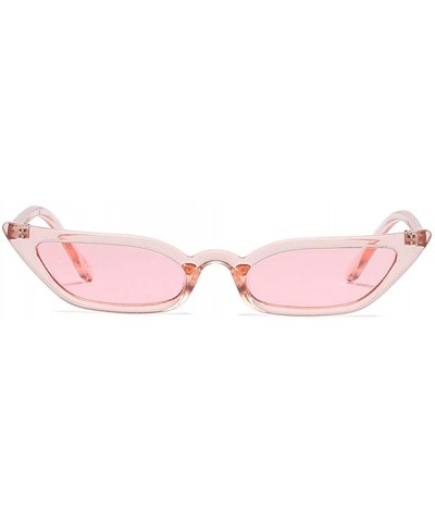 Cat Eye Sexy Cat Eye Sunglasses Women Small Frame Leopard Sun Glasses For Ladies - Clear Pink - CH18HMSOC6D $9.91