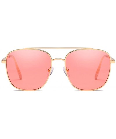 Oval Unisex Sunglasses Retro Blue Drive Holiday Oval Non-Polarized UV400 - Pink - CG18R96O85D $12.08