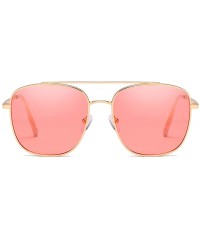 Oval Unisex Sunglasses Retro Blue Drive Holiday Oval Non-Polarized UV400 - Pink - CG18R96O85D $12.08