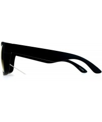 Oversized Mens Mirror Lens Gangster Oversize Horn Rim Sunglasses - Blue Revo - CU12MWV5MBT $10.88