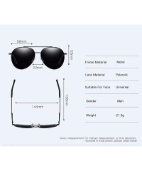 Aviator Sunglasses Men's Polarized Sunglasses Antiglare Night Vision Polarized Driving Sunglasses - D - CV18QQ20KTE $30.42