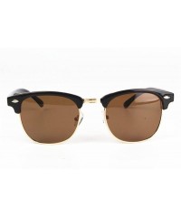 Aviator Sunglasses Women Men Classic Style Polarized Sun glasses - Brown Frame Brown Lens - CF184KQ0QI8 $13.17