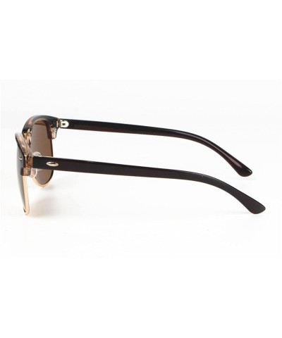 Aviator Sunglasses Women Men Classic Style Polarized Sun glasses - Brown Frame Brown Lens - CF184KQ0QI8 $13.17