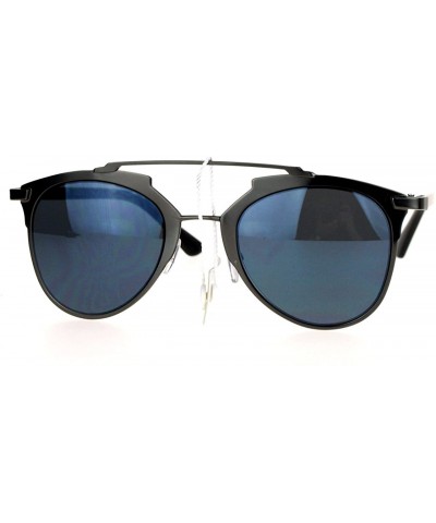 Aviator Fashion Sunglasses Unisex Metal Top Bar Aviators Designer Eyewear - Gunmetal - CT12BDDH4PX $8.89