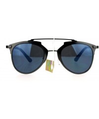 Aviator Fashion Sunglasses Unisex Metal Top Bar Aviators Designer Eyewear - Gunmetal - CT12BDDH4PX $19.61