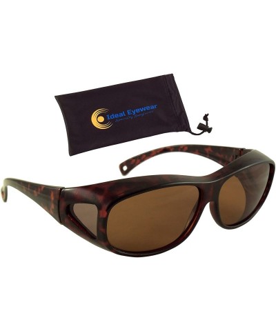 Oval Polarized Floating Sunglasses - Brown Frame / Brown Lens With Case - CF12788XR8P $20.13