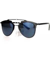 Aviator Fashion Sunglasses Unisex Metal Top Bar Aviators Designer Eyewear - Gunmetal - CT12BDDH4PX $19.35